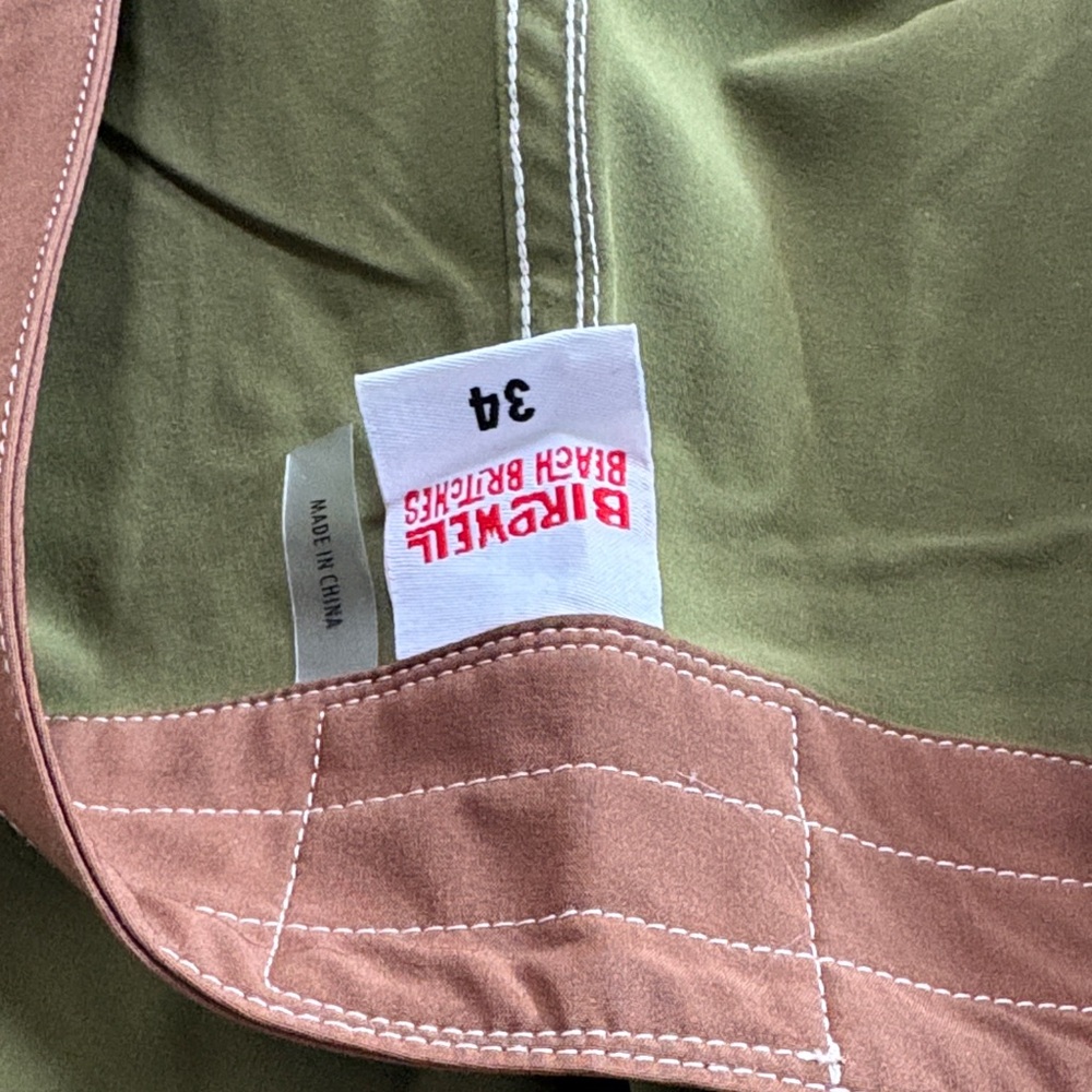 Birdwell Olive and Sky Blue Board Shorts - Picture 9 of 9